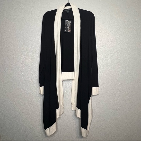 INC International Concepts Petites Wrap Black Silk Blend 4 Way Style Size M/L - Picture 9 of 9